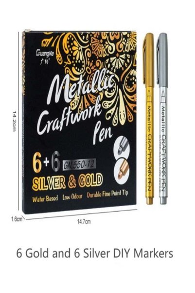 Generic 6 Gold and 6 Silver DIY Markers