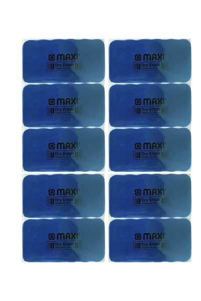 Generic 10-Piece Magnetic White Board Eraser Small Size