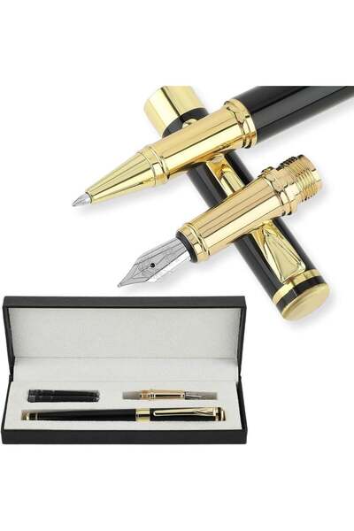 Generic Luxury Fountain Pen with Ballpoint Pen Nib, Fine Point Fountain Rolle...