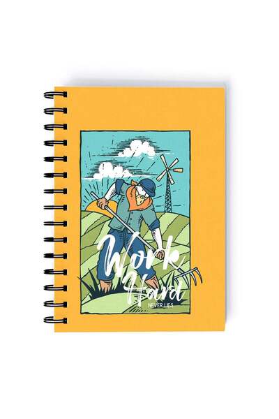 Generic Farmer Farming Design Rectangle Spiral A5 Notebook Multicolour