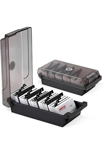 Generic Business Card Box, 500 Capacity Business Card Storage Box, Business C...