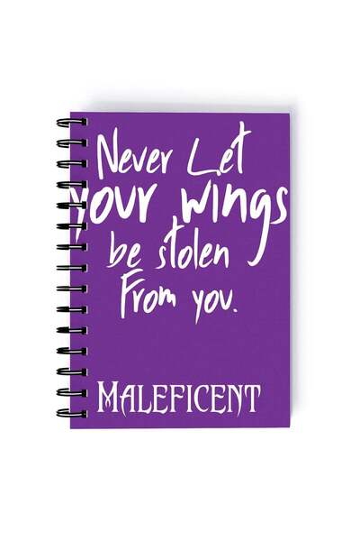 Generic Spiral A5 Notebook Maleficent Quote Wings Stolen Quote Classic Disney...
