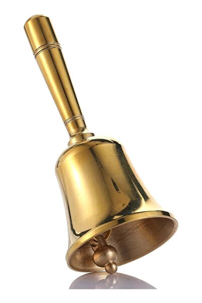 Generic Super Loud Solid Brass Small Hand Call Bell for Ringing at Wedding, H...