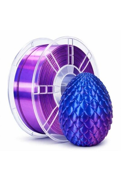Generic Silk PLA 3D Printer Filament, Shimmering Dual Color Blue Purple PLA F...