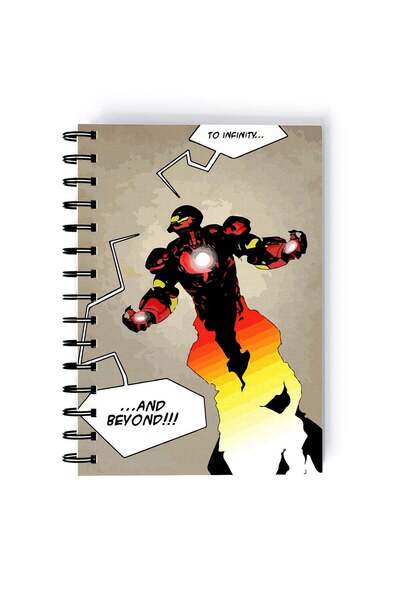 Generic Spiral A5 Notebook Iron Man Classic Comic Tony Stark The Avengers