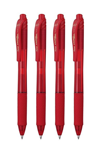 Generic 4-Piece Energel Gel Ink Pen 0.7mm Tip Red Ink