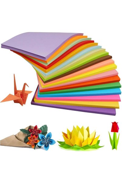 Generic Origami Paper, A4 200 Sheets Colorful Craft Paper for Kids, 20 Colors...