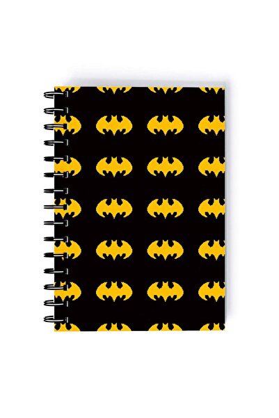 Generic Spiral A5 Notebook Batman Gotham Pattern Yellow Dark Knight