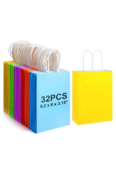 Generic Nexso 32PCS Kraft Paper Gift Bag with Handles | Small Gift Bags (21x1...