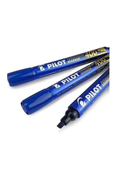 Generic 3-Piece Permanent Marker Chisel Tip Blue Ink
