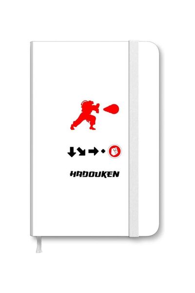 Generic Designer A5 Thick Hardcover Notebook - Hadouken White