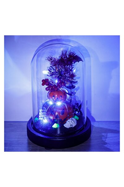 OEM Cupola Decorativa de Halloween cu Dovleac Păianjeni & Lumina Ø12x18 cm – ...