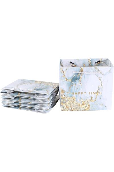 Generic Red Dot Gift 10-Pack Marble Design Gift Bags with Bow Ribbon - Small ...