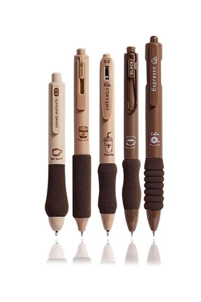 Generic 5Pcs Cute Gel Pens Retractable Quick Dry Ink Pens 0.5mm Fine Point Bl...