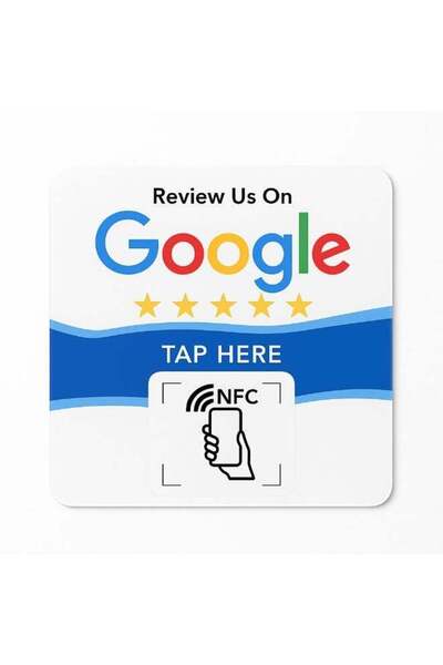 Generic NFC Google Review Acrylic Sticking fob 3M Adhesive at back ,Tap and S...