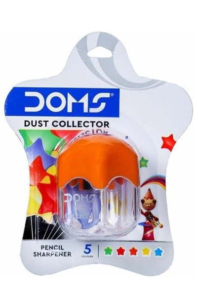 Generic DOMS Dust Collector Pencil Sharpener in Blister Pack 1PC Assorted Colors