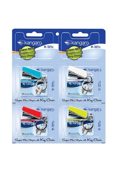 Generic 4-Pack Super Mini Stapler With Keychain And A Pack of Pins Assorted C...