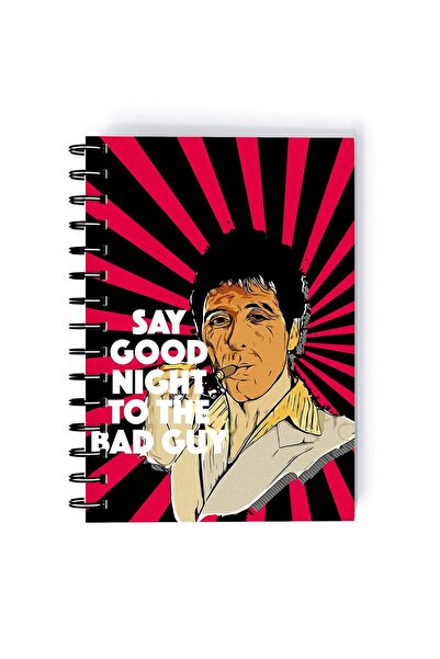 Generic Scarface Quote Printed Spiral A5 Notebook White/Black/Red