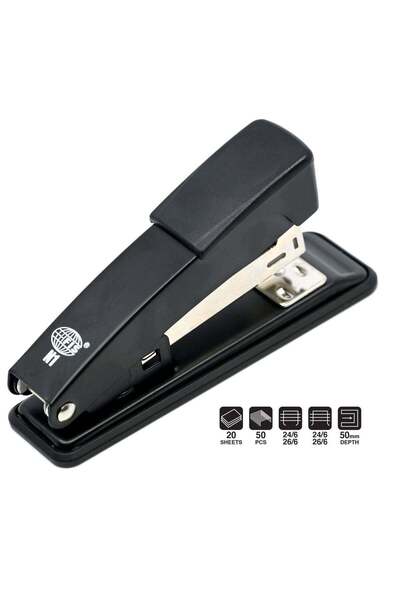 Generic FIS Metal Office Stapler with Max Capacity 50 Staple Pins, Full Strip...
