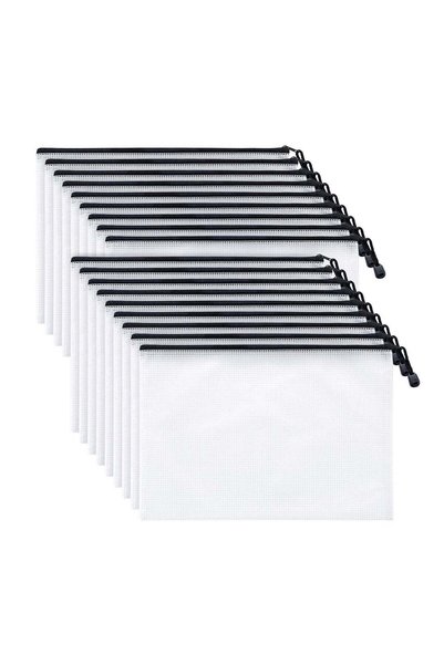 Generic Orgtralix File Folder A3 with Zip Plastic, Mesh Zipper Pouch for Docu...