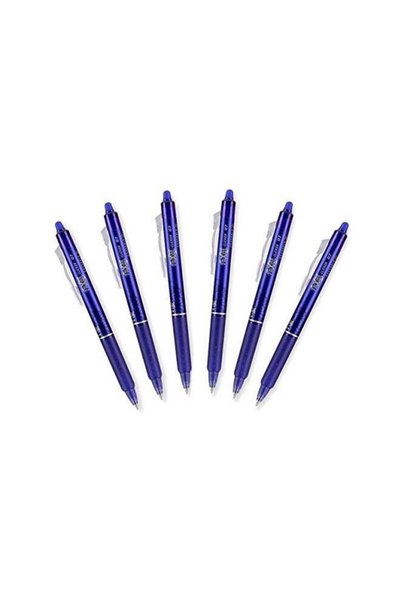 Generic 6-Piece FriXion Clicker Retractable Erasable Gel Pen Set Blue