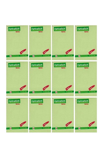 Generic 12-Piece Sticky Notes 2x3 Inch Size Green