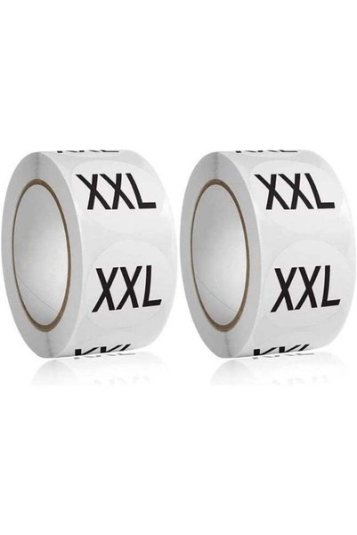 Generic Rubik Size XXL Labels, 1000 White Stickers for Clothing, Racks, Shelv...