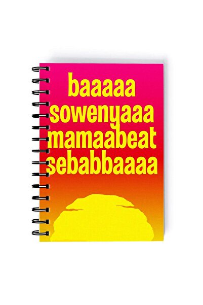 Generic Printed Spiral A5 Notebook Orange/Red/Black