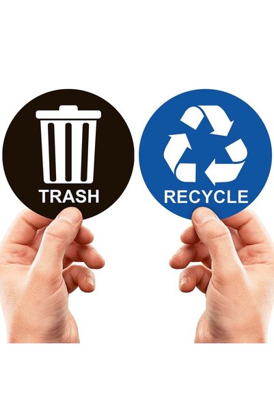 Generic Recycle Sticker for Trash Can - Perfect Bin Labels - 5" by 5" - Ideal...