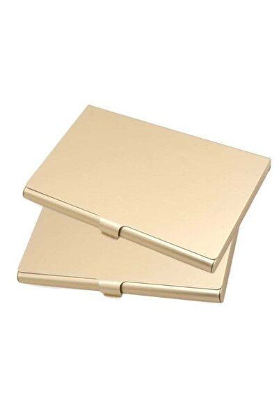 Generic 2 Pack Gold Aluminum Alloy Business Card Holder, Slim Pocket Flip Cov...