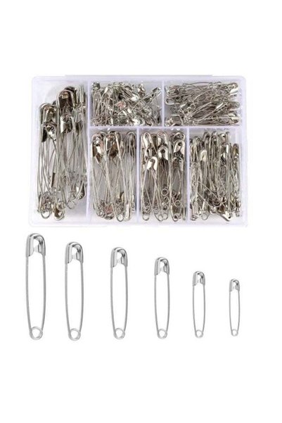 Generic 250 Pcs Assorted Safety Pins – High Strength Rust‑Resistant Steel Clo...