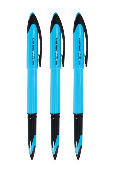 Generic uni-ball Air UBA188ELM Roller Ball Pen (Blue Body, Blue Ink, Pack of 3)