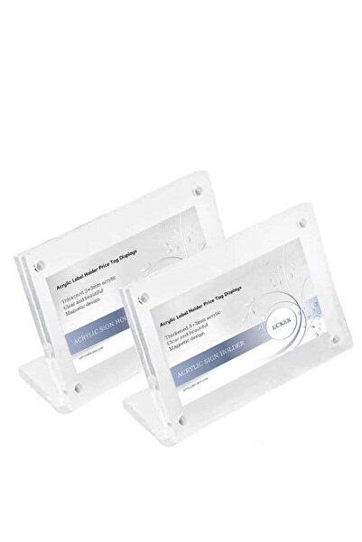 Generic 2 Pack Acrylic Label Holder Price Tag Displays Sign Holder Horizontal...