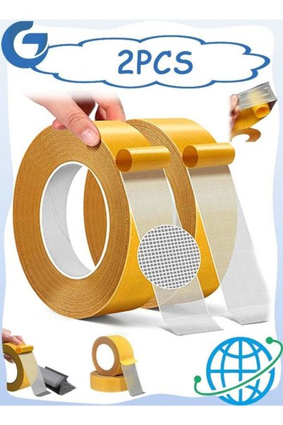 Generic 2 Pcs Double Sided Tape Multipurpose High Adhesive Fabric Sticky Tape...