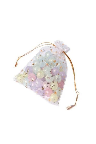 Generic 50PCS Star Moon Organza Bag, Gold Stamping Mesh Bag, Drawstring Bag, ...