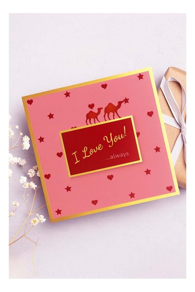 Generic I Love You Foil Greeting Card – Elegant Romantic Card with Luxury Foi...