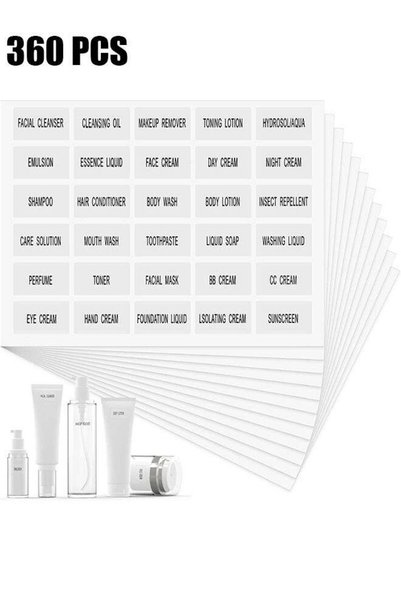 Generic 360 Pcs Waterproof Labels for Bottles, Travel & Toiletry Bottles - Re...