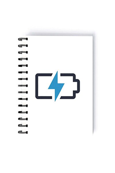 Generic Spiral A5 Notebook Funny Design Low Battery Social Life Aesthetics