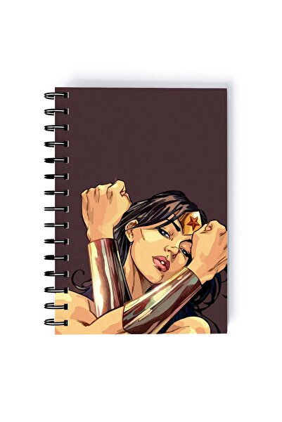 Generic Spiral A5 Notebook Wonder Woman Brown Themyscira Super Woman
