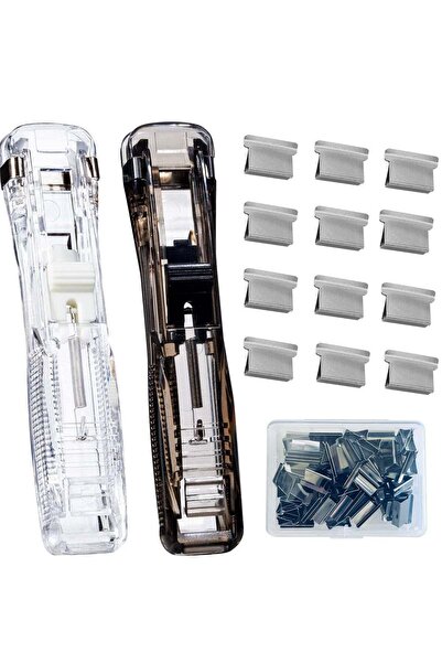 Generic 2Pcs Paper Clip Dispenser, Handheld Paper Clam Clip Dispenser with 50...