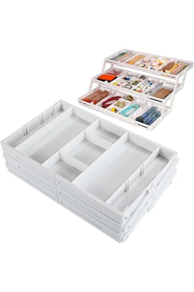 Generic 2/3 Tier Smart Collapsible Drawer Organizer,Multi Level Stacking Fold...