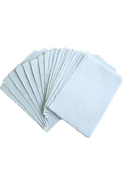 Generic KhpalKar 20 Sheets Cotton Paper A4 Size 300 GSM Handmade Deckle Edge ...
