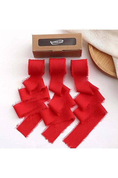 Generic Red Dot Gift® Pack of 3 Red Chiffon Ribbons 1.5" x 7Yd for Gift Wrapp...