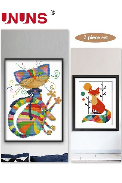 Generic Embroidery Starter Kit,2-Piece DIY Cross Stitch Kits For Beginners 11...