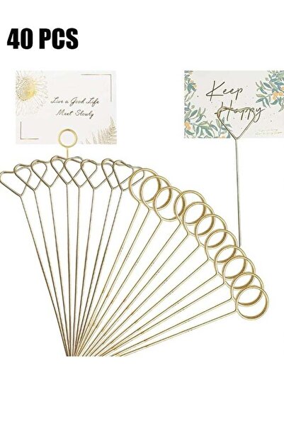 Generic 40 Pcs Floral Pick Card Holder, Card Holder for Flower Arrangement, G...