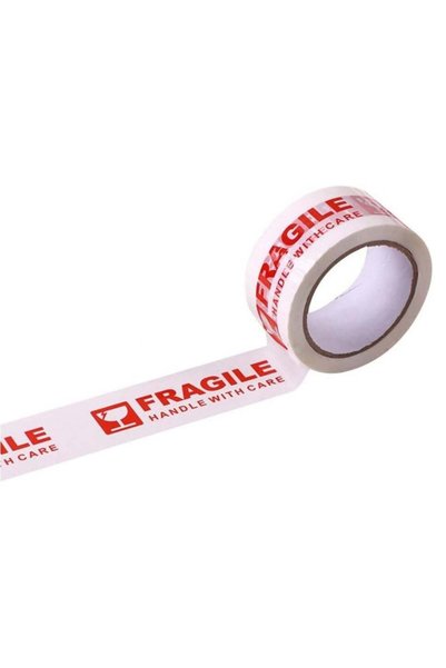 Generic Fragile Tape 100 Meters Roll, 5cm Width, Strong Adhesive Red Fragile ...