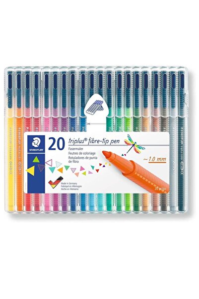 Generic 20-Piece Triplus Fibre-Tip Colouring Pens 1.0mm Tip Multicolour