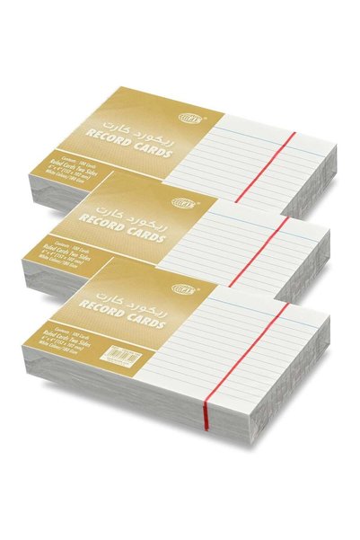 Generic FIS® Ruled Record Cards or Index Cards, Size:6"x4" Inches (152x102mm)...