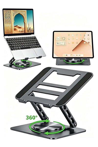 Generic Adjustable Laptop Stand for Desk with 360° Rotating Base, Ventilated ...