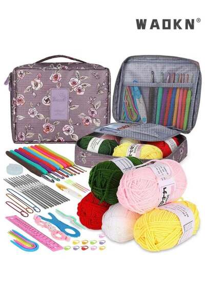 Generic 59-Piece Crochet Set for Beginners, Complete Crochet Kit with Multi-S...